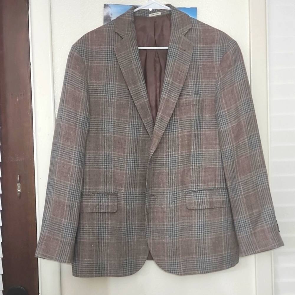 Tan Plaid Slim Fit Sport Coat - Joe by Joseph Abboud